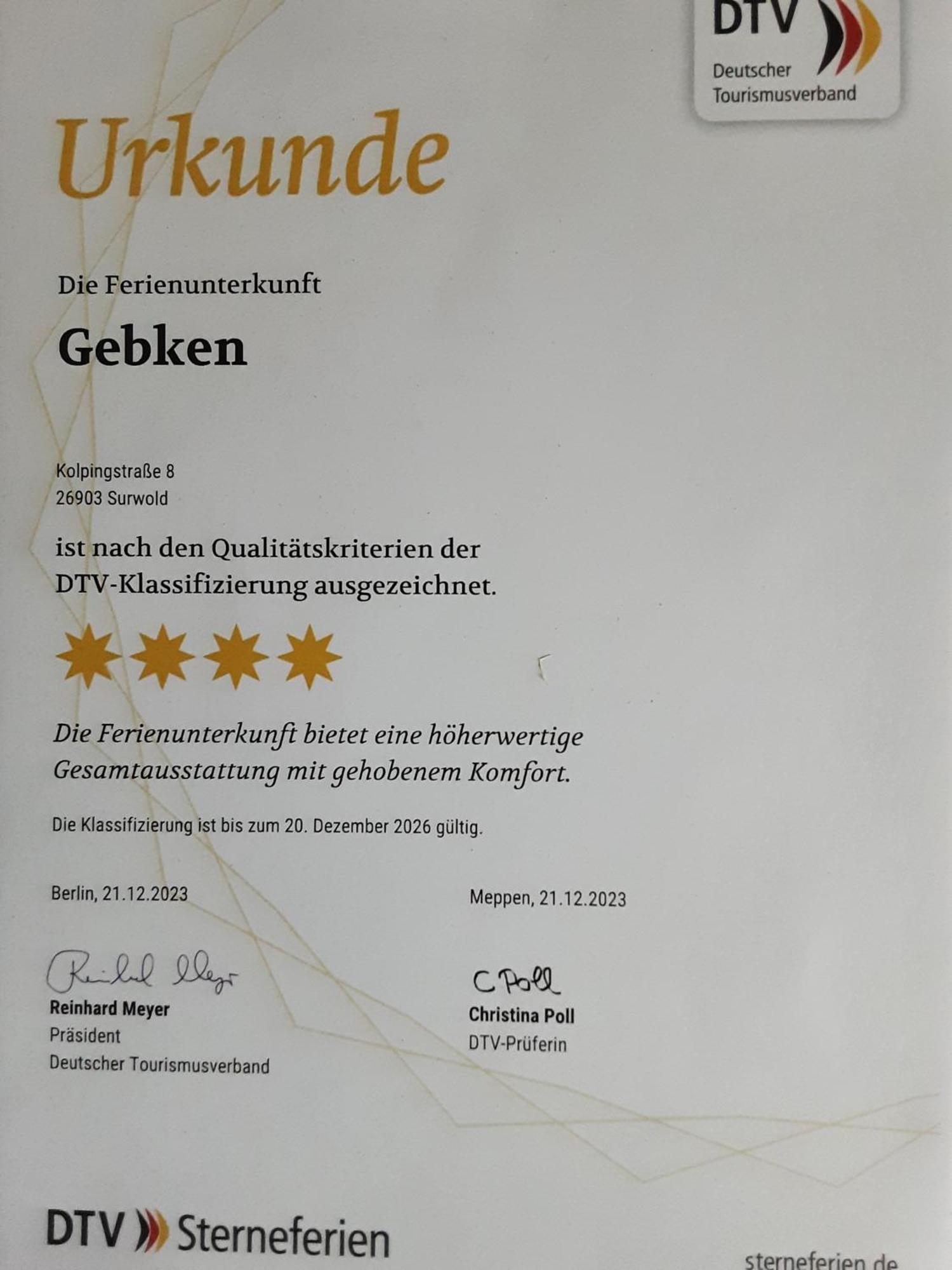 Ferienwohnung Gebken Borgerwald Kültér fotó